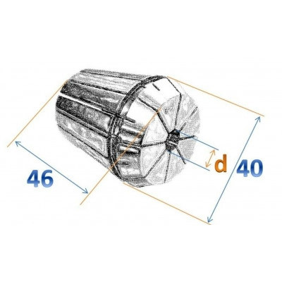 Цанга ER40 d=6-5 мм